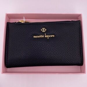 NIB - Black Bi-Fold Wallet in Gift Box. Never used.